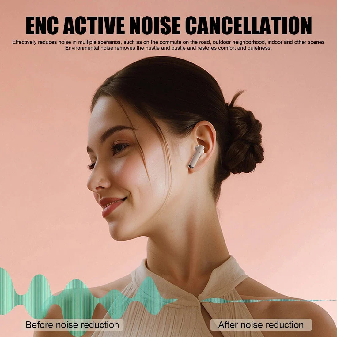 سماعات أذن ستيريو لاسلكية حقيقية من CYXG