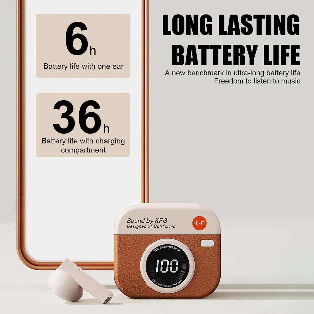 سماعات أذن ستيريو لاسلكية حقيقية من CYXG